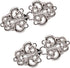 WANDIC Cloak Clasp Fasteners, 2 Pairs Vintage Cape Clasps Swirl Flower Fasteners Clasps for Clothing Sew on Hooks and Eyes, Silver...