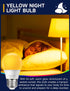 Yellow Amber Bug Light Bulbs, LED Bug Lights for Outside Porch Lights, A15 Small Amber Night Light Bulb, 5W Equivalent 40W E26 Yellow Bulbs Outdoo...