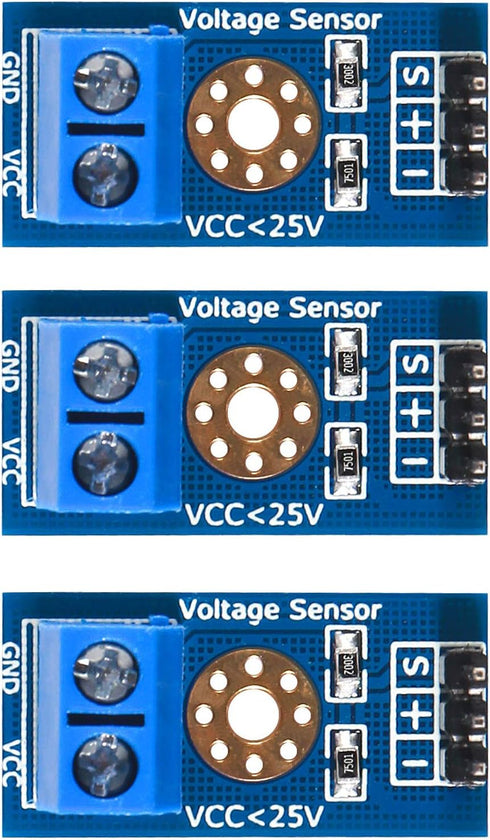 3Pcs Voltage Sensor DC 0~25V Voltage Detection Module (0~25V Voltage Sensor)...