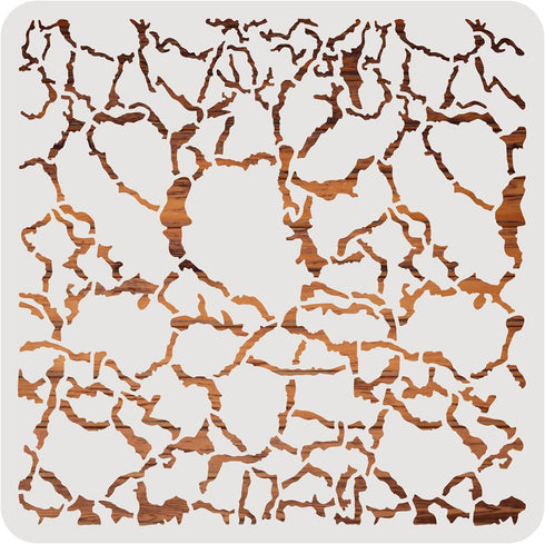 BENECREAT Crackle Drawing Stencils, 12x12inch Irregular Crack Texture Painting Templates for Scrapbooking Card Making, Wall Floor Art, Canvas Furn...