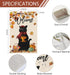Welcome Fall Garden Flag 12 x 18 Inch Double Sided Burlap, Black Cat with Pumpkins Garden Flags, Maple Leaves Autumn Banners for Seasonal Yard Tha...