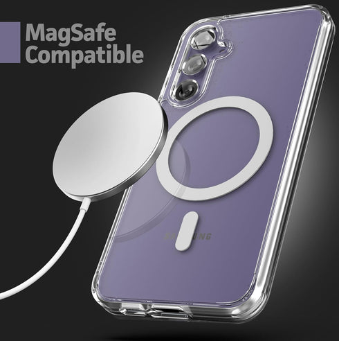 ENCASED Clearback Case Designed for Samsung Galaxy S23 FE Case with Magnetic Phone Grip (Compatible with MagSafe) Clear...