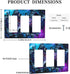Starry Sky Triple Rocker GFCI Switch Plate Cover 3 Gang Decora Light Switch Cover Decorative Outlet Cover Wall Plate for Boy Bathroom Bedroom Game...