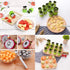 Cookie Cutter Sets for Kids, LetGoShop 12 Shapes Biscuit Cutters Baking Mold with Safty Handle and 10 Cartoon Food Fork, Stainless Steel Mini Vege...