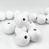 100 Painted White Wood Beads 20mm or 3/4 Inch Wood Beads with 3mm Hole...