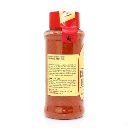 TUTTOCALABRIA Calabrian, Chili Powder, Hot, Shaker, 110 g, 3.88 oz All Natural, Non-GMO, Product of Italy...