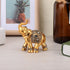Elephant Statue, Feng Shui Lucky Elephant Figurine, Golden Elegant Sculpture, Small Resin Home Decoration, Wealth Figurine...