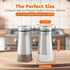 HOME EC Original Salt and Pepper Shakers Set with Adjustable Pour Holes - Glass and Stainless Steel Salt Shaker and Pepper Shaker - Farmhouse Spic...