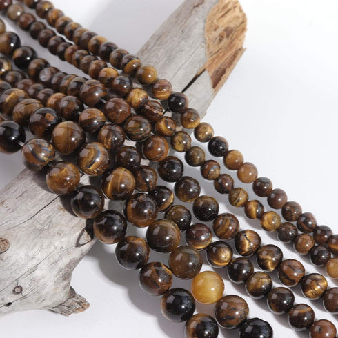Natural Stone Beads 10mm Yellow Tiger Eye Polished Round Smooth Agates Gemstone Beads for Jewelry Making 15 Inch(Yellow Tiger Eye,10mm)...