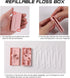 Pink Dental Floss, 2 Pack 10 Count and 50 PCS/Box, Total Package of 70 Picks Adult Floss in Set Meal. The Perfect Portable Flossing Travel Set for...