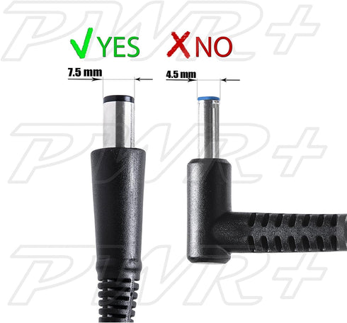 7.4 mm x 7.4 mm Right Angle 90-Degree Power Adapter Connector Converter (120W Max) for Dell Latitude Inspiron XPS Studio Vostro/Hp Pavilion Proboo...