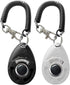Silicone Dog Treat Pouch and Dog Clickers,Dog Training Pouch Bag with Magnetic Buckle Closure and Waist Clip for Treats,Leash,Walk (Black&Grey 4PC...