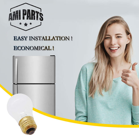 AMI PARTS 8009 Bulb 40w 130v Replacement Light Specially Designed to Withstand Extreme Temperatures Often Used to Light The Inside of Refrigerators and Ranges (2pcs)