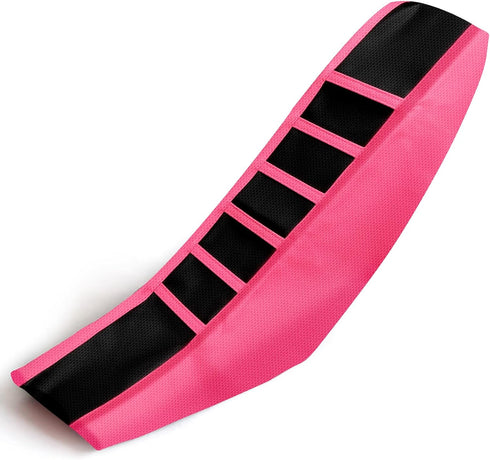 Universal Dirt Bike Seat Cover Faux Leather Soft Racing Motorcycle Seat Cover (Pink&Black)...