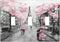 Paris Eiffel Tower Light Switch Cover Triple Toggle Wall Plate 3 Gang Switch Plate Covers Pink Decorative Lightswitch Cover Plate, 4.50 x 6.38 Inc...