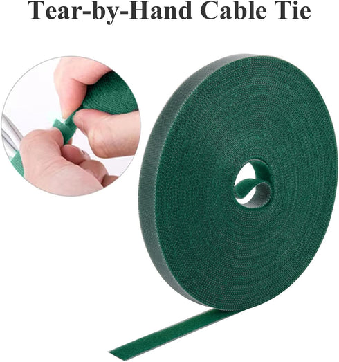 Garden Hook and Loop Tapes,1/2'' Fastening Tape Cable Ties Garden Vines Ties,Soft Plant Twist Tie for Plant Gardening, Home, Office(Total,49.2FT)...
