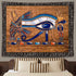 Ine Ive Egyptian Horus Eye Tapestry Ancient Egyptian Gods Pharaohs Hieroglyphic Tapestries Flannel 80x60inch for Living Room and Bedroom Decoratio...