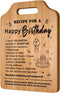 Birthday Gifts for Women, Unique Recipe for A Happy Birthday Cutting Board, Women Birthday Gift Ideas, Womens Birthday Gifts for Her Mom Sister Wi...