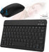 Ultra-Slim Small Bluetooth Keyboard and Mouse Combo Portable Rechargeable Cordless Wireless Keyboard for Android Tablet Cell Phone Samsung Smartph...