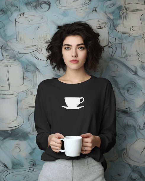 Tea Cup Stencil, 4" Beautiful Design, Reusable Stencil for Painting, Crafts, and Decor, Ideal for Walls, Fabric & Furniture, Recyclable DIY Tool...