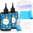 Upgraded UV Resin Kit with Light- 200g Clear Hard UV Cure Epoxy Resin Supplies Premixed Activated Glue Fast Curing Starter Jewelry Making Kit for ...