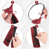 4 pc 3-in-1 Pre-tied Shirt Ties for Men - Black Solid Uniform with Zipper - Formal Adjustable Neck Strap Necktie...