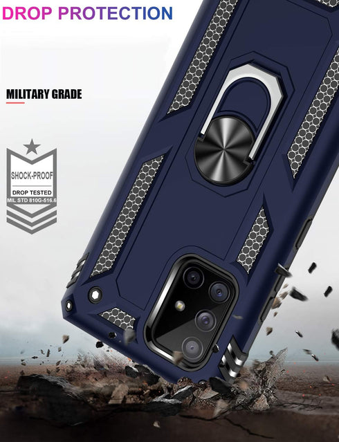 LUMARKE for Galaxy A51 5G Case with Screen Protector,Pass 16ft. Drop Tested Military Grade Protective Phone Cover with Magnetic Ring Kickstand Com...