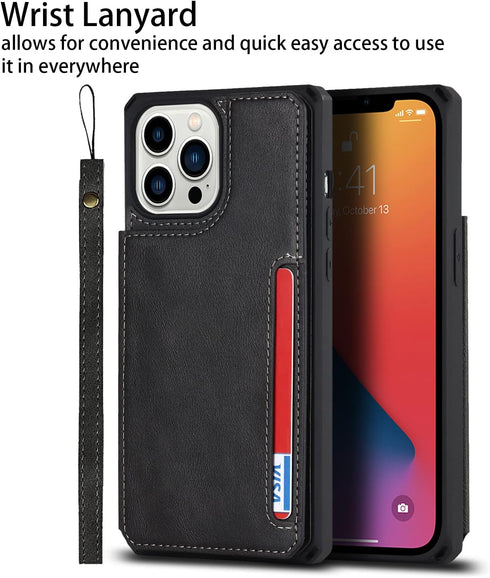 Cavor for iPhone 11 Pro Max Case with Card Holder,Wallet Case with Credit Card Holders for iPhone11ProMax Phone Case,PU Leather Kickstand Case[Wri...