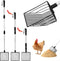 Metal Litter Scooper Long Handle, 3 In 1 Adjustable Stainless Steel Chicken Litter Scoop (22.4 - 41.3inch) Chicken Coop Accessories, Chicken Coop ...