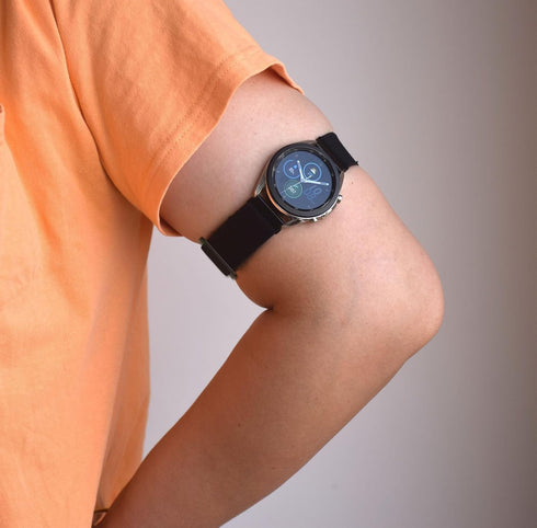 22mm Elastic Watch Armband or Ankle Band for Compatible with Garmin Venu 2/3, Fossil Gen 6 44mm, Samsung Galaxy Watch 3 45mm, Garmin Vivoactive 4 ...