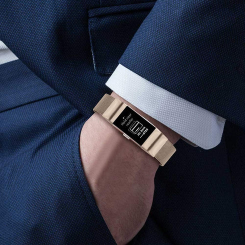 Meliya Metal Bands Compatible with Fitbit Charge 2, Stainless Steel Magnetic Lock Replacement Wristbands for Fitbit Charge 2 Women Men Small Large...