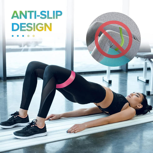 Portzon Resistance Loop Exercise Bands, Suitable for arm, Leg Stretching and Strength Training, Muscle Recovery, deep Squat and Pilates...