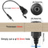 QIANRENON 3.5mm TRS Threaded Fixed Waterproof Cable 1/8 Male to Female Embedded Mount Stereo Adapter 3.5mm Plug to Jack Headphone Mount Cable, for...