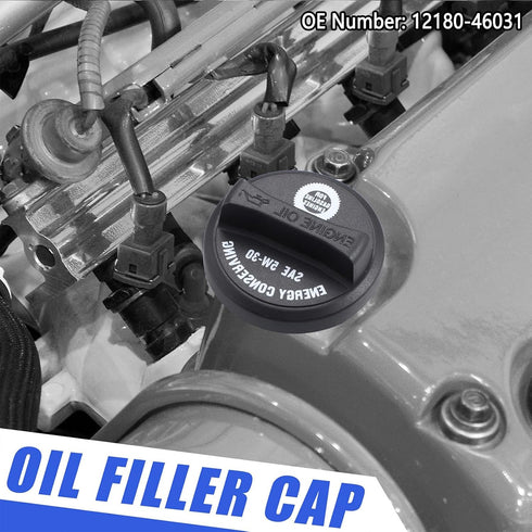 Unifizz Car Engine Oil Filler Cap Filler Oil Filler Plug Cover Replace 12180-46031 for Lexus ES300 1994-2003 for Toyota Sienna 1998-2006 Valve Oil...