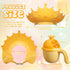 Baby Shower Cap Adjustable Silicone Crown Shampoo Bath Cap Visor Cap with Baby Shampoo Rinse Cup Cute Baby Bath Rinse Cup Protecting Eye Ear for I...