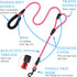 Dog Leash-Heavy Duty Long Dog Leash for Puppy, Small, Medium, and Large Dogs (Pink Rope - Double Handle, 6 Feet)...