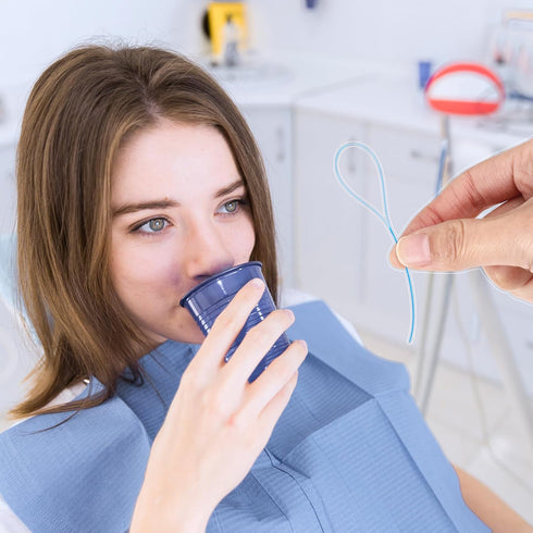 Floss Threaders, 100 Pcs Dental Floss for Braces Glide Dental Floss, Nylon Loop Design Deep Clean Dental Floss Threaders Universal for Braces Brid...