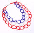 FAERLIIRY American Flag Jewelry Set 4th of July Necklace Earrings for Women USA Patriotic Earrings Statement Earrings Resin Beaded Necklace Indepe...