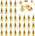 Swpeet 110 Pairs Gold 7mm x 9.5mm Bullet Cone Spike and Stud Metal Screw Back for DIY Leather Craft Cool Rivets Punk Stud Coincal Layer...