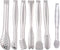 Small Serving Tongs Set 6-Inch Appetizer Tongs Stainless Steel Mini Tongs, Set of 6...