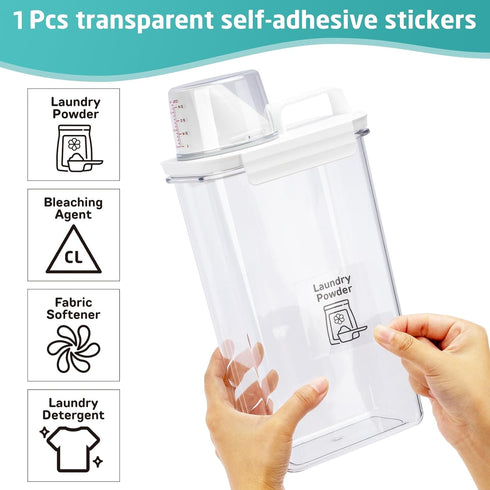 Laundry Detergent Dispenser-1 Pack, 78 oz Detergent Dispenser with 4 Removable Labels, Laundry Soap Dispenser for Laundry Room Organization and St...