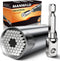 Universal Socket Tool, Super Socket Unscrew Any Bolt, Adjustable Socket Drill with Adapter, Stocking Stuffers for Him, Men, Kids, Boyfriends, 2 PC...