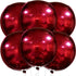 KatchOn, Huge Metallic Red Balloons - 22 Inch, Pack of 6 | Round 4D Mylar Balloon for Red Party Decorations | Burgandy Balloons for Birthday, Anni...