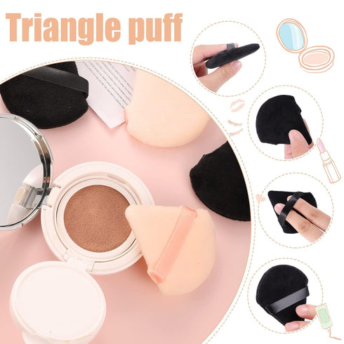 Pimoys 6 Pieces Powder Puff Face Triangle Makeup Sponge Soft Velour Puffs for Loose Powder Setting Powder Blender Foundation Sponge Beauty Makeup ...