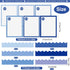 90 Pcs Science Fair Board Supplies Include 72 Trim Scalloped Bulletin Board Borders 18 Presentation Board Subtitles for Classroom Office Display B...