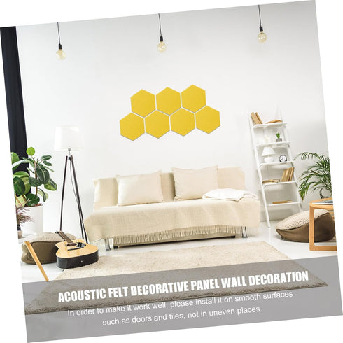MAGICLULU 12 Pcs Felt Backdrop Wall Sticker Pin Board for Notice Boards for Home Felt Wall Tiles Black Cork Board Black Letter Board Bee Decor Sel...