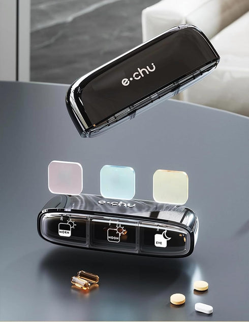 Small Pill Box, Pill Case,Pill Organizer, Travel Waterproof Portable Pocket Pill Box Medicine Organizer, Daily Pill Container for Purses Compact T...
