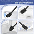 Toilet Brush and Holder, Flexible Silicone Toilet Bowl Brush for Bathroom Deep Cleaning, Toilet Cleaner Brush Set, Wall Mounted/Floor Standing, Bl...