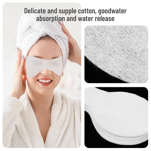 100Pcs Disposable Non Woven Eye Care, Clear Eye Mask Paper Lightweight Eye Covers for Facials Cotton Skincare Spa Paper Eye Nose Face Pads for Ski...