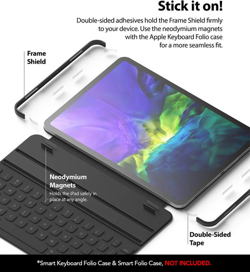 Ringke Frame Shield Compatible with iPad Pro 11 inch (2020, 2018 Released Ver.) - Matte Black...